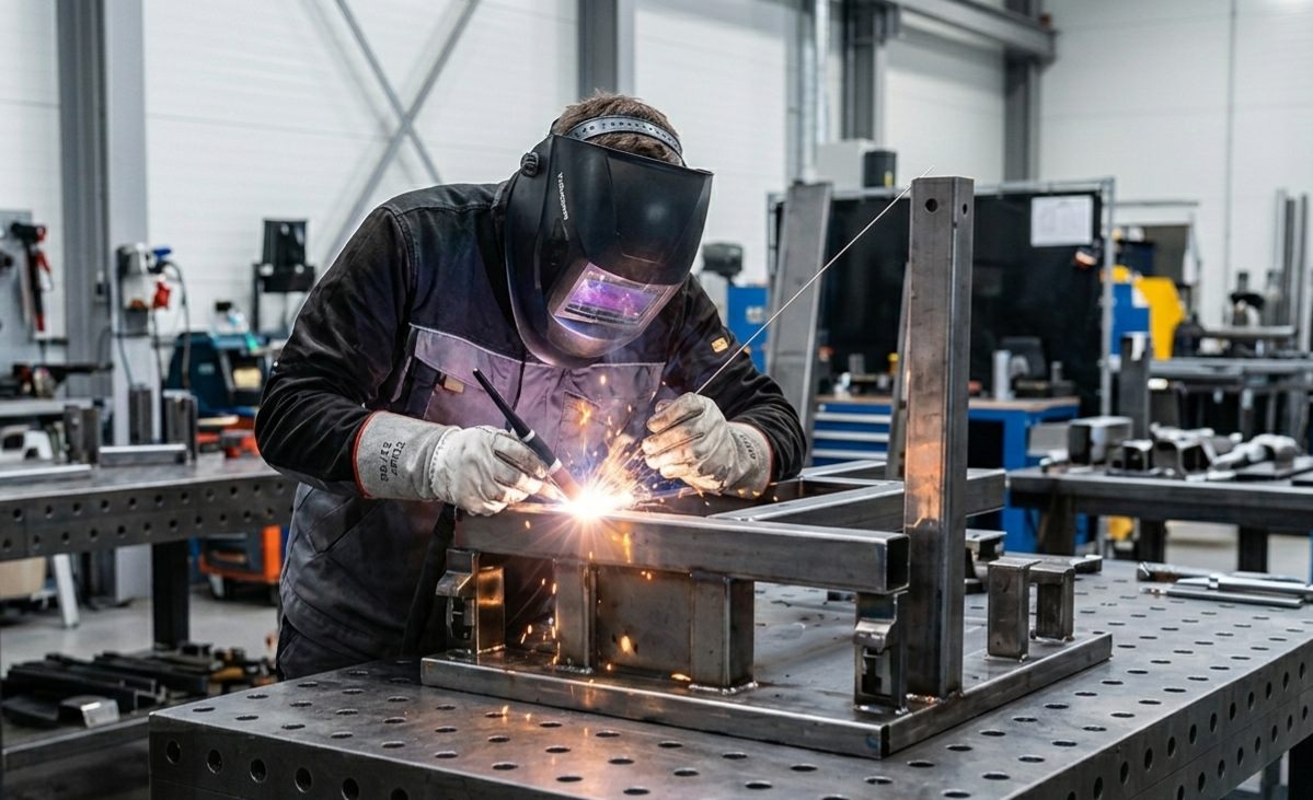 Spawanie detalu metalowego